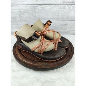 Chaco Z1 Sport Classic Sandals Single Strap Orange/Brown Women's Size 8